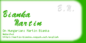 bianka martin business card